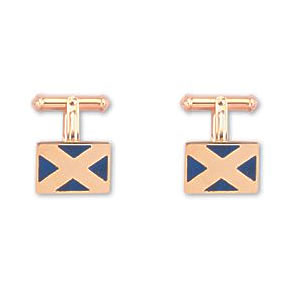 CW Sellors 9CL240S Lapis St. Andrews Flag Cufflinks