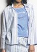 True Blue brushed woven long sleeve pyjama top