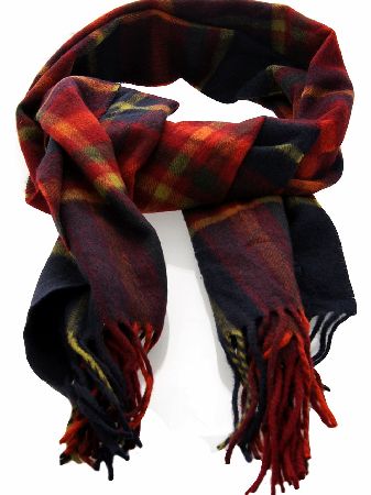 Dolce  Gabbana Deep Red Tartan Scarf