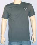 Mens Dark Grey Round Neck Short Sleeved T-Shirt