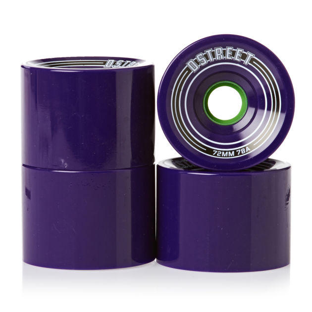 D-Street Fly 78a Longboard Wheels Purple - 72mm