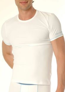 Piquet round neck t-shirt