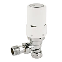 DANFOSS RAS-D White and Chrome TRV 8/10/15mm Angled