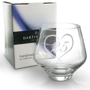 Dartington Crystal 25th Wedding Anniversary Votive