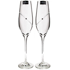 Dartington Glitz Celebrate Pair Champagne Flutes