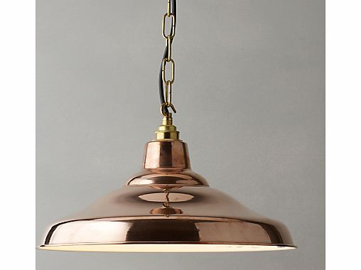 Davey Lighting Factory Ceiling Light, Copper