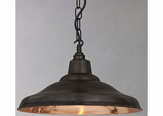 Davey Lighting School Ceiling Light, Copper