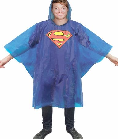 DC Comics Blue Superman Logo Poncho