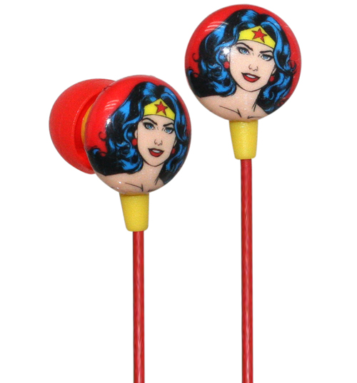 DC Comics Wonder Woman Face Earphones