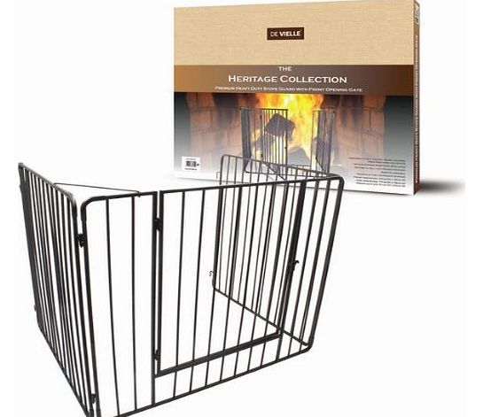 De Vielle Metal Child Safety Fire Guard Fireplace Screen Hearth Gate 97 x 77 x 76cm