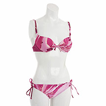 Debenhams Pink floral print moulded cup bikini top