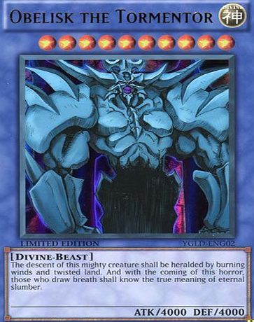 Deckboosters YuGiOh : YGLD-ENG02 1st Ed Obelisk the Tormentor Ultra Rare Card - ( Yu-Gi-Oh! Single Card )