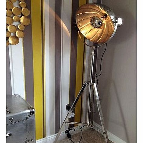 Large Industrial Aluminium Tripod Movie Floor Spotlight