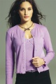 jersey pointelle cardigan