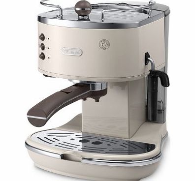 DeLonghi  Vintage Icona ECOV310.BG Pump Espresso and Cappuccino Machine, 1.4 Litre, 1100 Watts - Cream