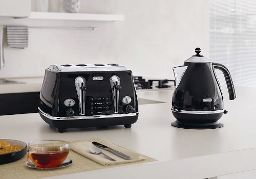 Icona Kettle and Toaster Black