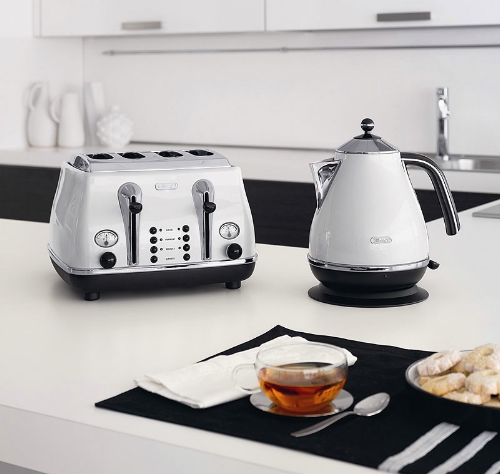 Icona Kettle and Toaster White