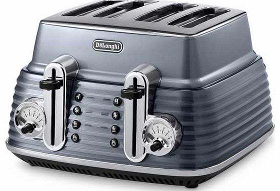 De`Longhi Scultura 4 Slice Toaster - Grey