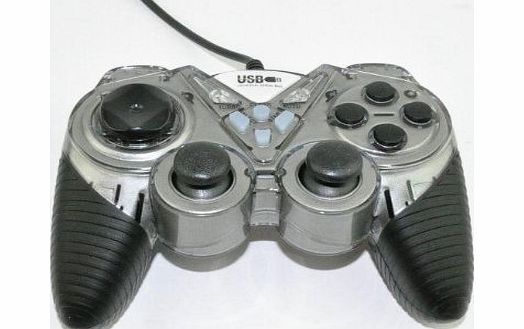 Delta GREY USB VIBRATION 12 KEYS JOYPAD GAMEPAD FOR TOSHIBA LAPTOP