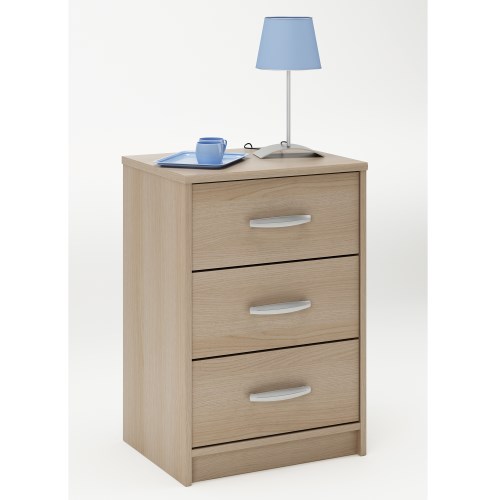 Demeyere Manhattan 3 Drawer Bedside Table