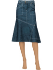 Denim skirt.