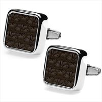 denisonboston Black Dandy Small Floral Cufflinks