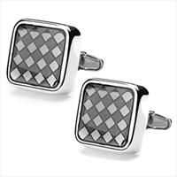 denisonboston Graphite Dandy Diamond Cufflinks by