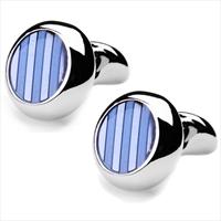 denisonboston Graphite Looney Stripe Cufflinks by