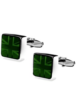 Denisonboston Green Union Jack Mindy Cufflinks