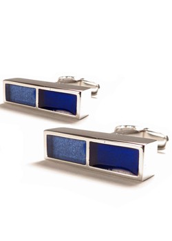 Denisonboston Mono Blue 2-Tone Cufflinks CA3814