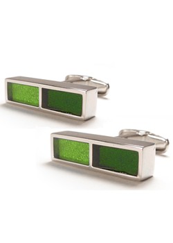 Denisonboston Mono Green 2-Tone Cufflinks CA3815