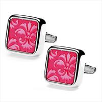 denisonboston Pink Dandy Large Floral Cufflinks