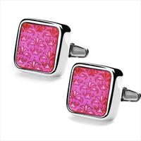 denisonboston Pink Dandy Small Floral Cufflinks