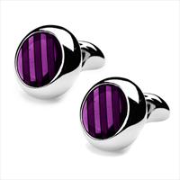 denisonboston Purple Looney Stripe Cufflinks by