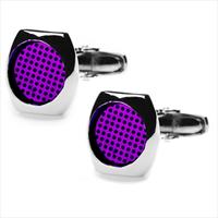 denisonboston Purple Skimm Super Dot Cufflinks by