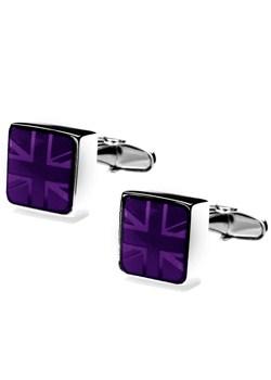 Denisonboston Purple Union Jack Mindy Cufflinks