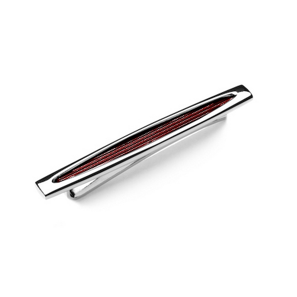 Red Skimm Stripe Tie Clip by