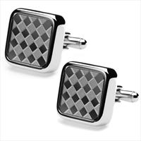 denisonboston Steel Dandy Diamond Cufflinks by