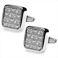 denisonboston Steel Dandy Small Floral Cufflinks