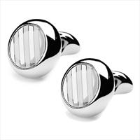 denisonboston Steel Looney Stripe Cufflinks by