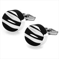 denisonboston Steel Ripple Cufflinks by