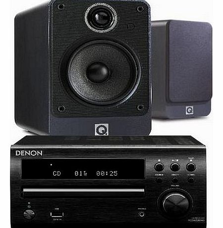 Denon  DM39DAB MICRO SYSTEM WITH Q ACOUSTICS Q2010i SPEAKERS SIZZLER (BLACK RECEIVER,GRAPHITE SPEAKERS)