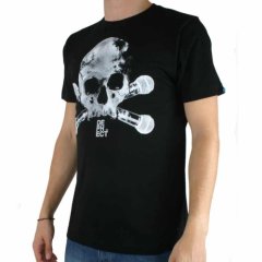 Mens Dephect Skull N Mics Tee Black