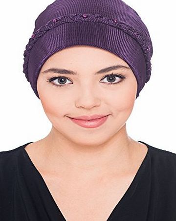 DeresinaHeadwear Braided amp; Pearl Detail Headwear (Mulberry)