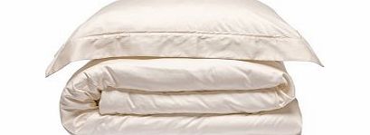 Descamps Cotton Satin Plain Dye Bedding Albatre Duvet