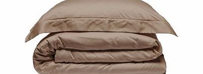 Descamps Cotton Satin Plain Dye Bedding Poivre Duvet