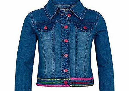 Desigual Girls Arturo Jacket, Blue (Denim Light Wash 5007), 10 Years (Manufacturer Size: 9/10)