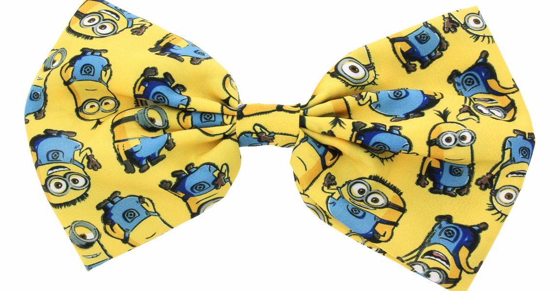 Despicable Me Minions Print Statement Bow Clip