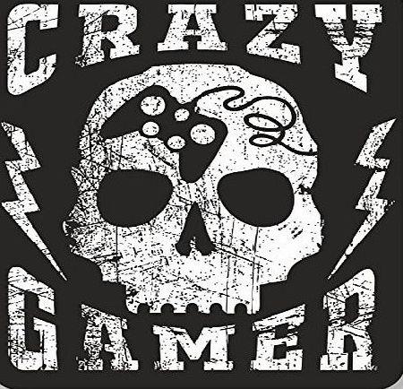 DestinationVinyl 2 x 10cm Crazy Gamer Skull Sticker Laptop Console Computer Game Funny Gift #6678 (8.5cm Wide x 10cm Tall)