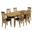 Extending Dining Table & 6 Slat-Back